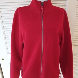 Old Navy Red Fleece Zip Jacket Size L
